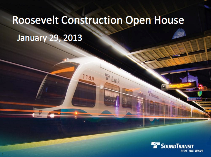 Roosevelt Station Construction Open House presentation (2.8 PDF)